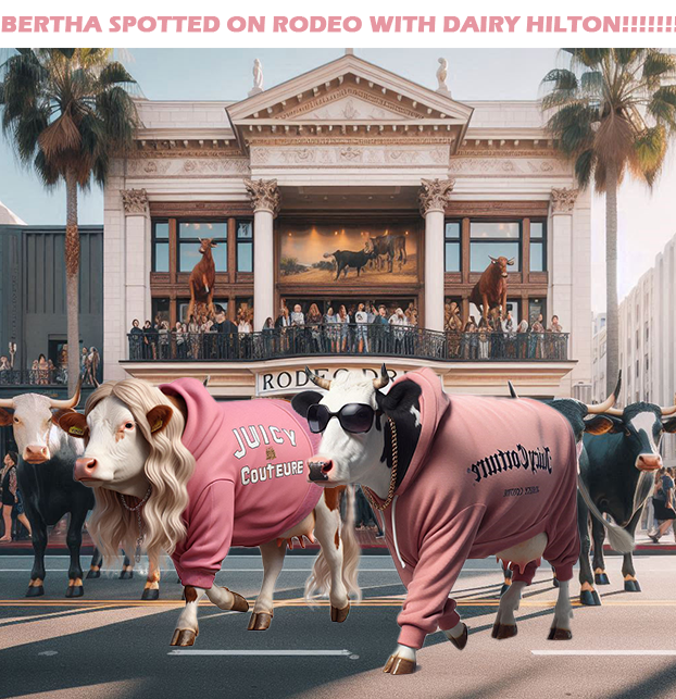 Bertha shopping on Rodeo Drive